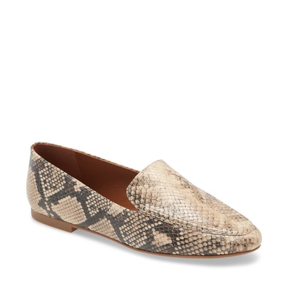 Caslon Brennan Snake Slip On Loafer Flats 9.5 Minimalist Classic Preppy Neutral - Picture 13 of 13